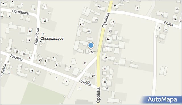 Chrząszczyce, Opolska, 45a, mapa Chrząszczyce