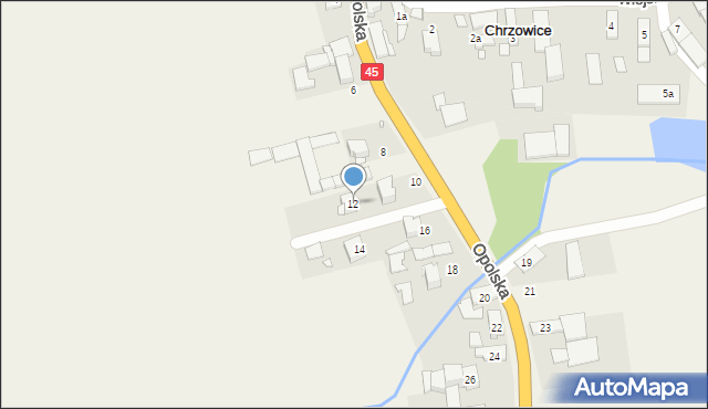 Chrzowice, Opolska, 12, mapa Chrzowice