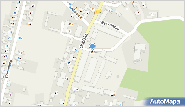 Dąbrówka Górna, Opolska, 32f, mapa Dąbrówka Górna