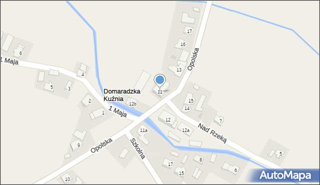 Domaradzka Kuźnia, Opolska, 11, mapa Domaradzka Kuźnia