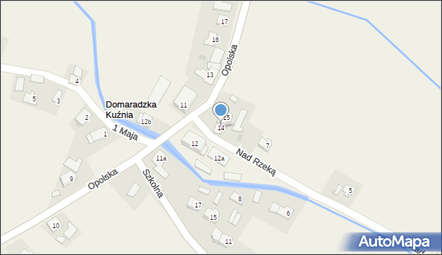 Domaradzka Kuźnia, Opolska, 14, mapa Domaradzka Kuźnia