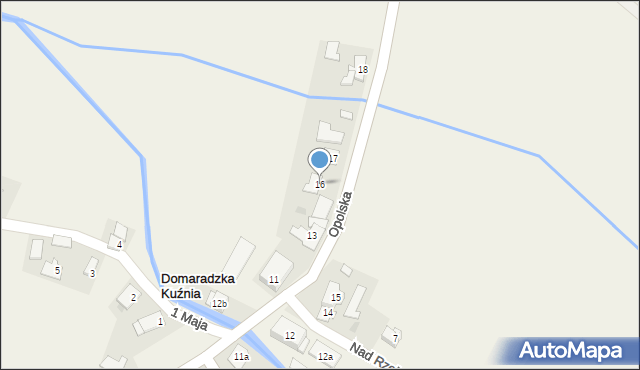 Domaradzka Kuźnia, Opolska, 16, mapa Domaradzka Kuźnia