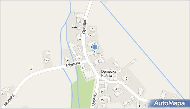 Domecko, Opolska, 9, mapa Domecko