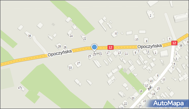 Gielniów, Opoczyńska, 23, mapa Gielniów