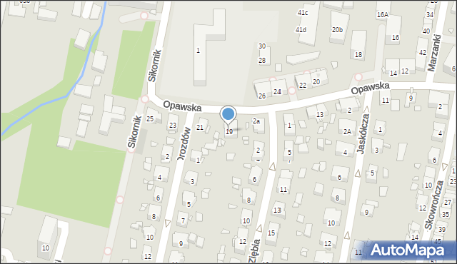 Gliwice, Opawska, 19, mapa Gliwic