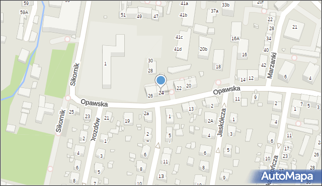 Gliwice, Opawska, 24, mapa Gliwic