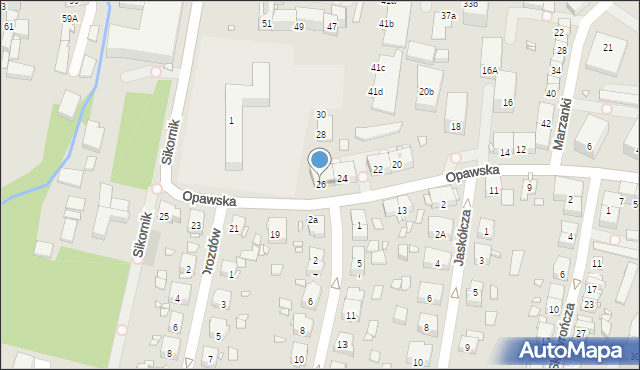 Gliwice, Opawska, 26, mapa Gliwic