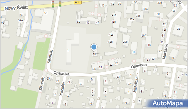 Gliwice, Opawska, 28, mapa Gliwic