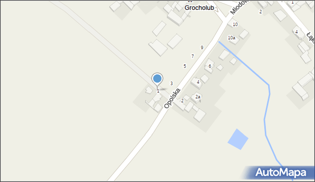 Grocholub, Opolska, 1, mapa Grocholub