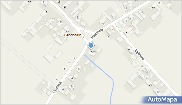 Grocholub, Opolska, 10a, mapa Grocholub