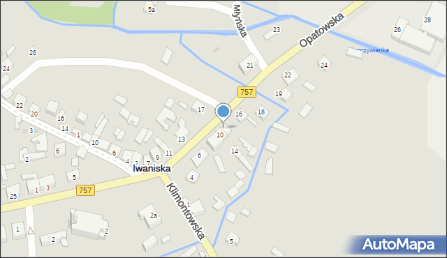 Iwaniska, Opatowska, 12, mapa Iwaniska