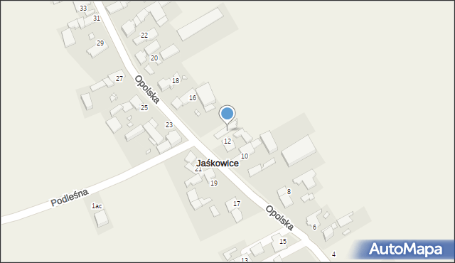 Jaśkowice, Opolska, 14, mapa Jaśkowice