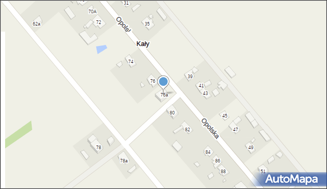 Kały, Opolska, 76a, mapa Kały