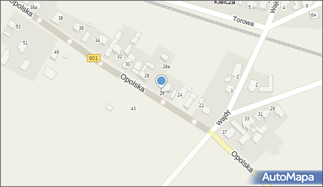 Kielcza, Opolska, 26, mapa Kielcza