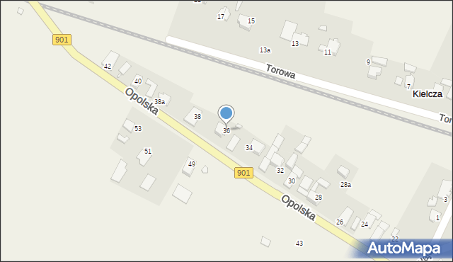 Kielcza, Opolska, 36, mapa Kielcza