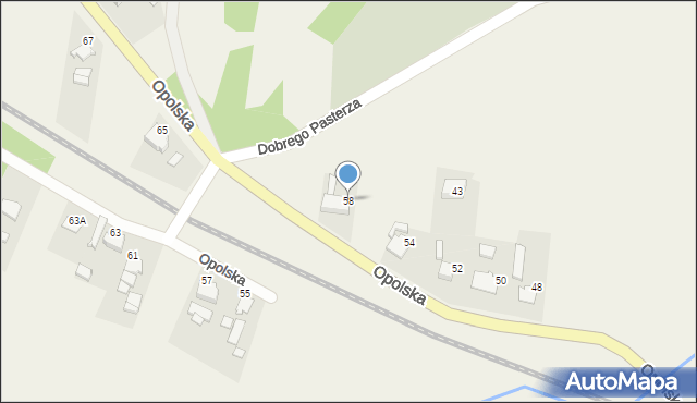 Kielcza, Opolska, 58, mapa Kielcza