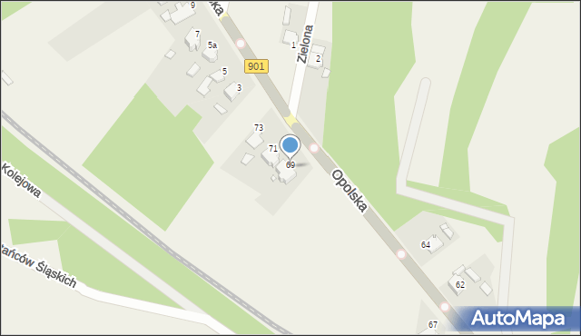 Kielcza, Opolska, 69, mapa Kielcza