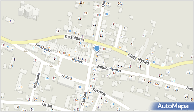 Klimontów, Opatowska, 6, mapa Klimontów