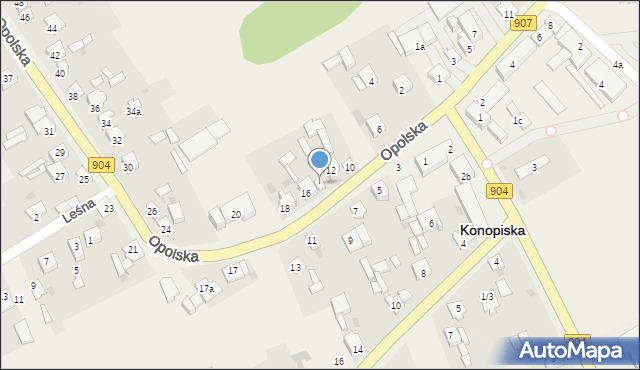 Konopiska, Opolska, 14, mapa Konopiska