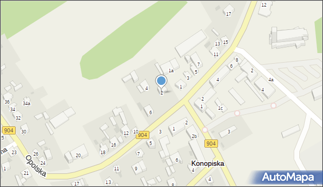 Konopiska, Opolska, 2, mapa Konopiska