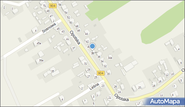 Konopiska, Opolska, 38, mapa Konopiska