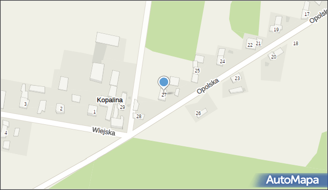 Kopalina, Opolska, 27, mapa Kopalina