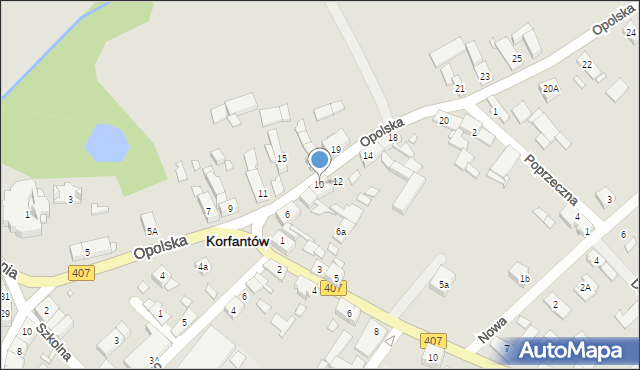 Korfantów, Opolska, 10, mapa Korfantów