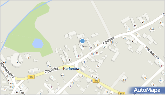 Korfantów, Opolska, 15, mapa Korfantów