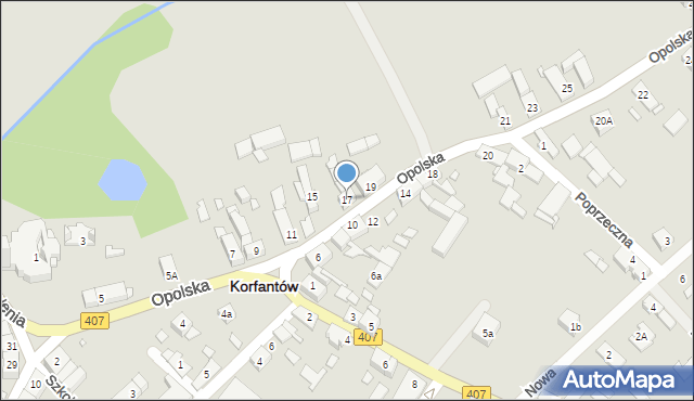 Korfantów, Opolska, 17, mapa Korfantów