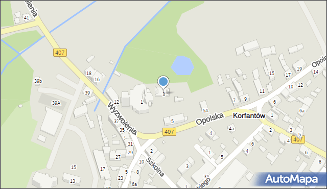 Korfantów, Opolska, 3, mapa Korfantów