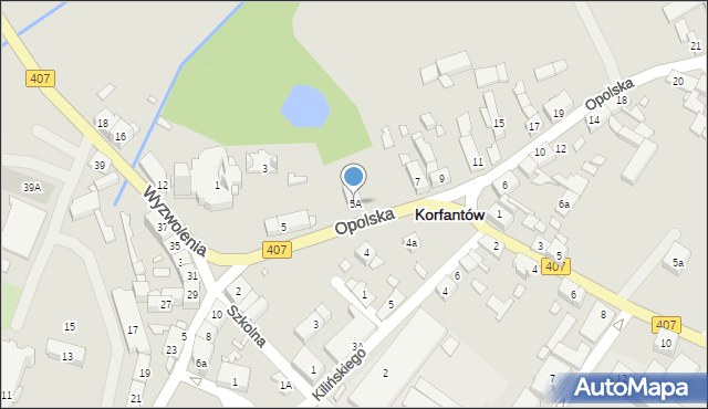 Korfantów, Opolska, 5A, mapa Korfantów