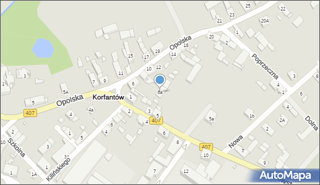 Korfantów, Opolska, 6a, mapa Korfantów