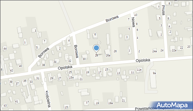 Kosorowice, Opolska, 28, mapa Kosorowice