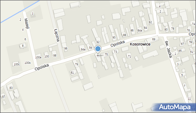 Kosorowice, Opolska, 77, mapa Kosorowice