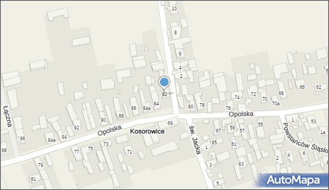 Kosorowice, Opolska, 82, mapa Kosorowice