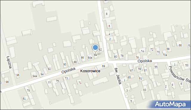 Kosorowice, Opolska, 84, mapa Kosorowice