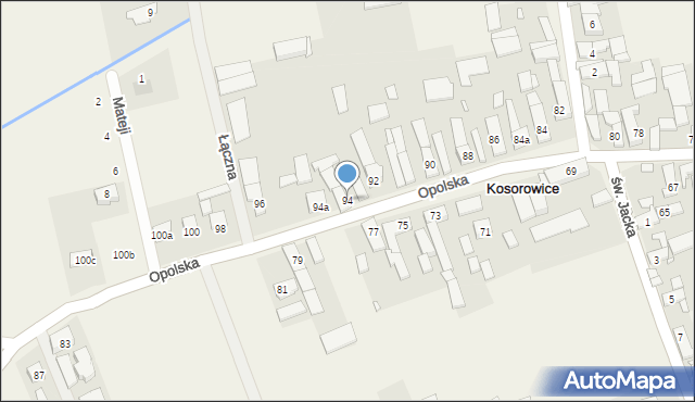 Kosorowice, Opolska, 94, mapa Kosorowice