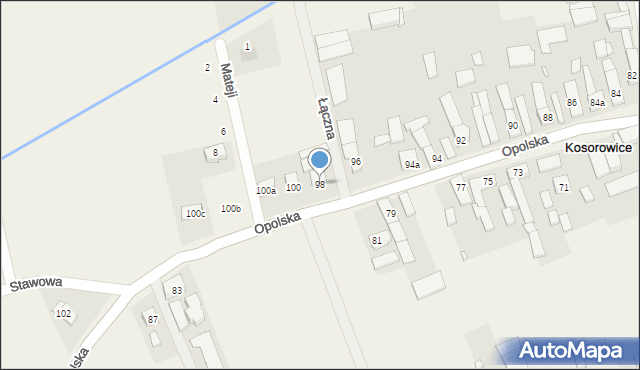 Kosorowice, Opolska, 98, mapa Kosorowice