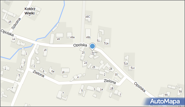 Kotórz Wielki, Opolska, 22, mapa Kotórz Wielki