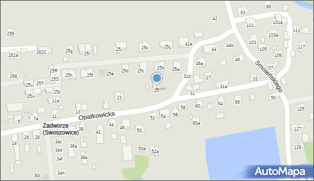 Kraków, Opatkowicka, 25, mapa Krakowa