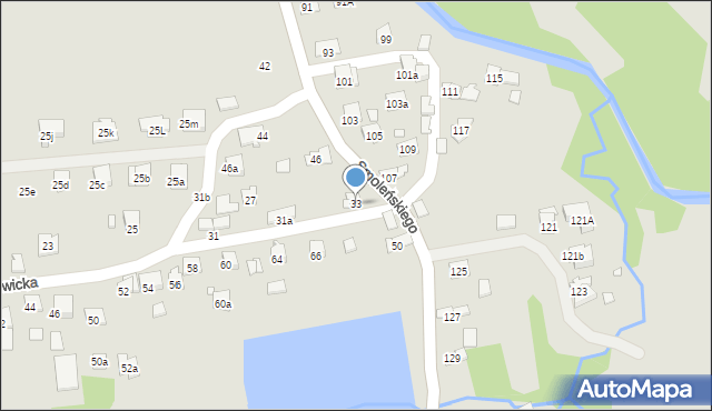 Kraków, Opatkowicka, 33, mapa Krakowa