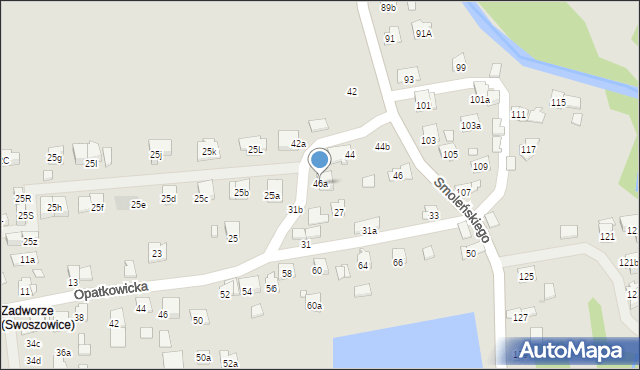 Kraków, Opatkowicka, 46a, mapa Krakowa