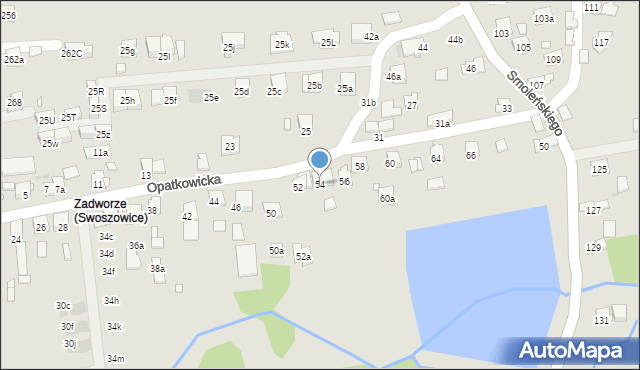 Kraków, Opatkowicka, 54, mapa Krakowa