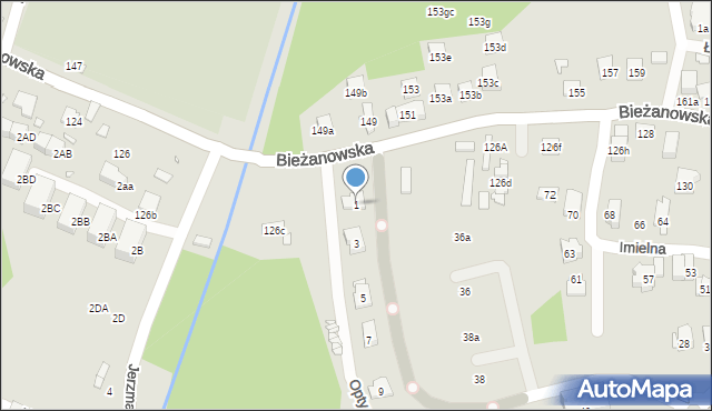 Kraków, Opty, 1, mapa Krakowa