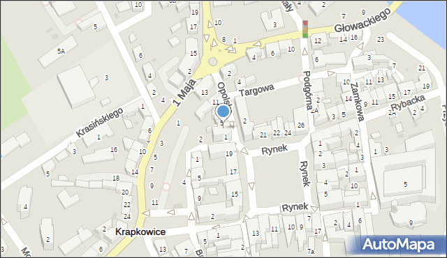 Krapkowice, Opolska, 3, mapa Krapkowice