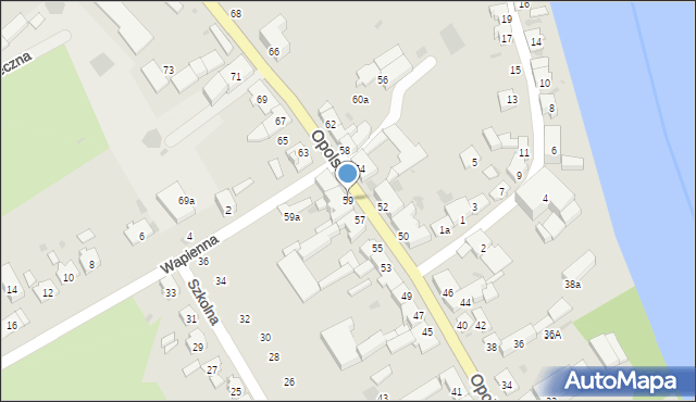 Krapkowice, Opolska, 59, mapa Krapkowice