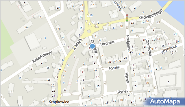 Krapkowice, Opolska, 7, mapa Krapkowice