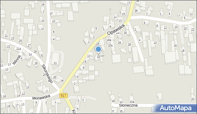 Krzanowice, Opawska, 12, mapa Krzanowice