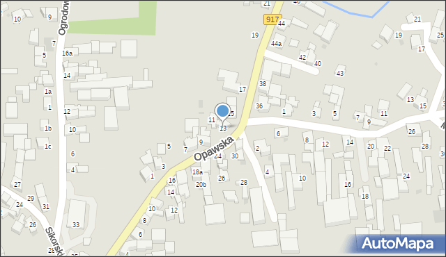 Krzanowice, Opawska, 13, mapa Krzanowice