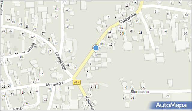 Krzanowice, Opawska, 6, mapa Krzanowice